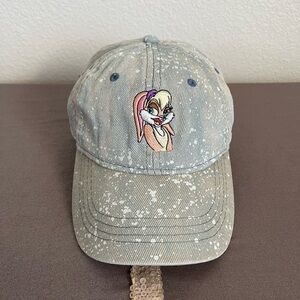 Space Jam Lola Bunny Acid Wash LOONEY TUNES cotton jeans baseball cap hat